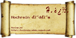 Hochrein Ádám névjegykártya